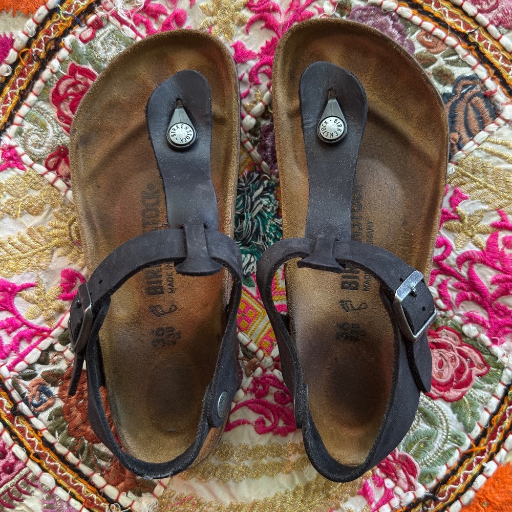 Birkenstock Kairo Oiled Leather - Black EU 36, US 5-5.5
